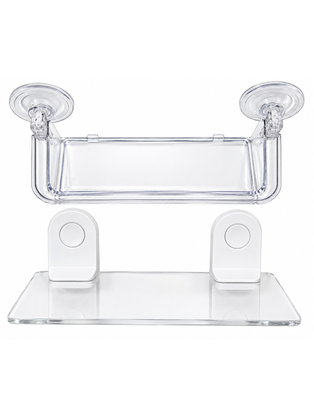2 Clear Acrylic Window Plant Shelves Suction Cup Sticky Mount 5 lb Each No Drill